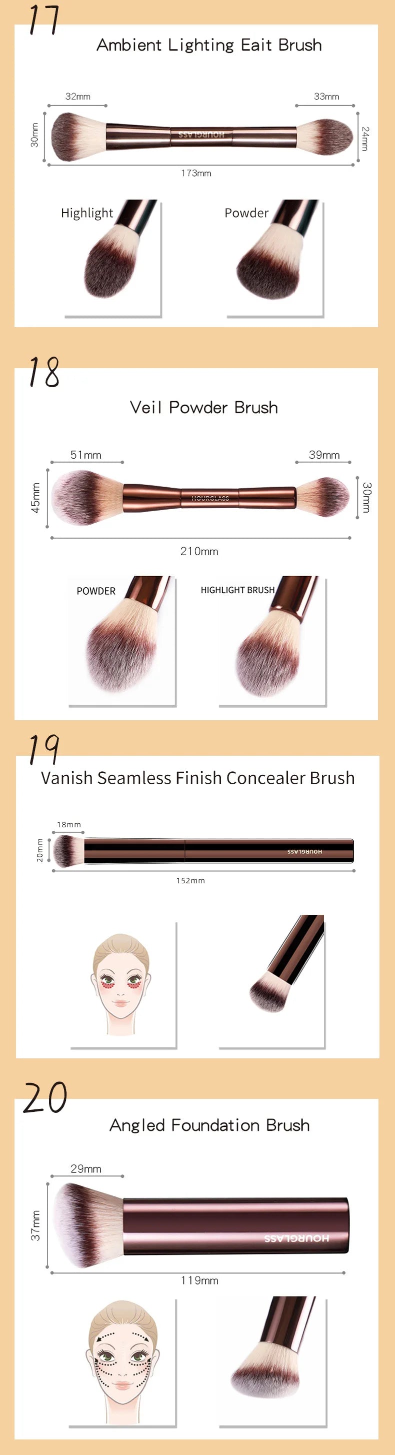 Hourglass Makeup Brushes Powder