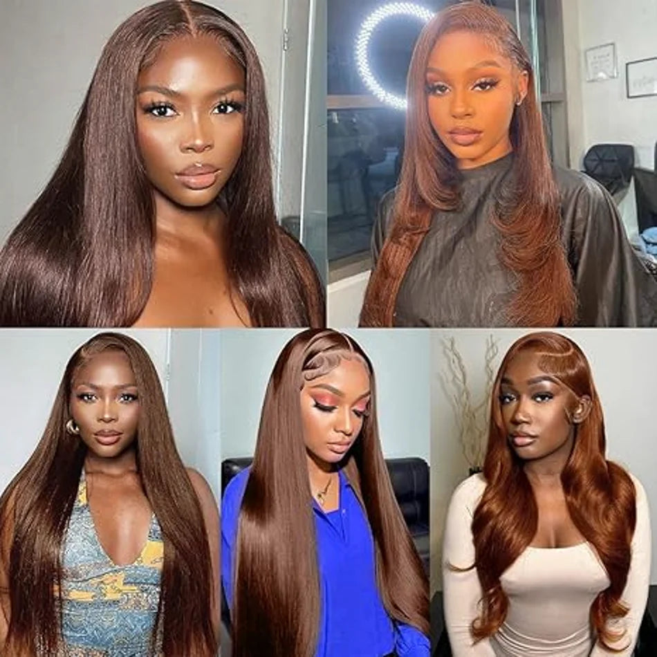 Lace Frontal Wigs Chocolate Brown