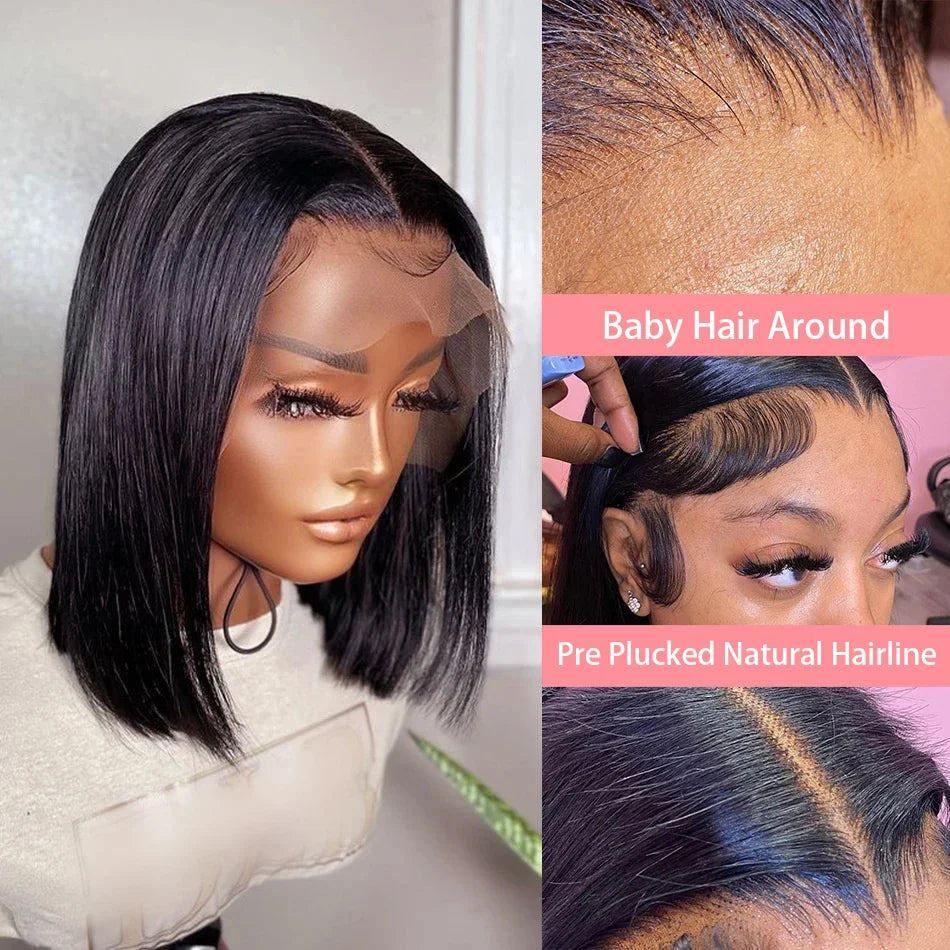Human Hair Wigs Bob Lace Front