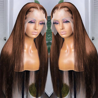 Lace Frontal Wigs Chocolate Brown