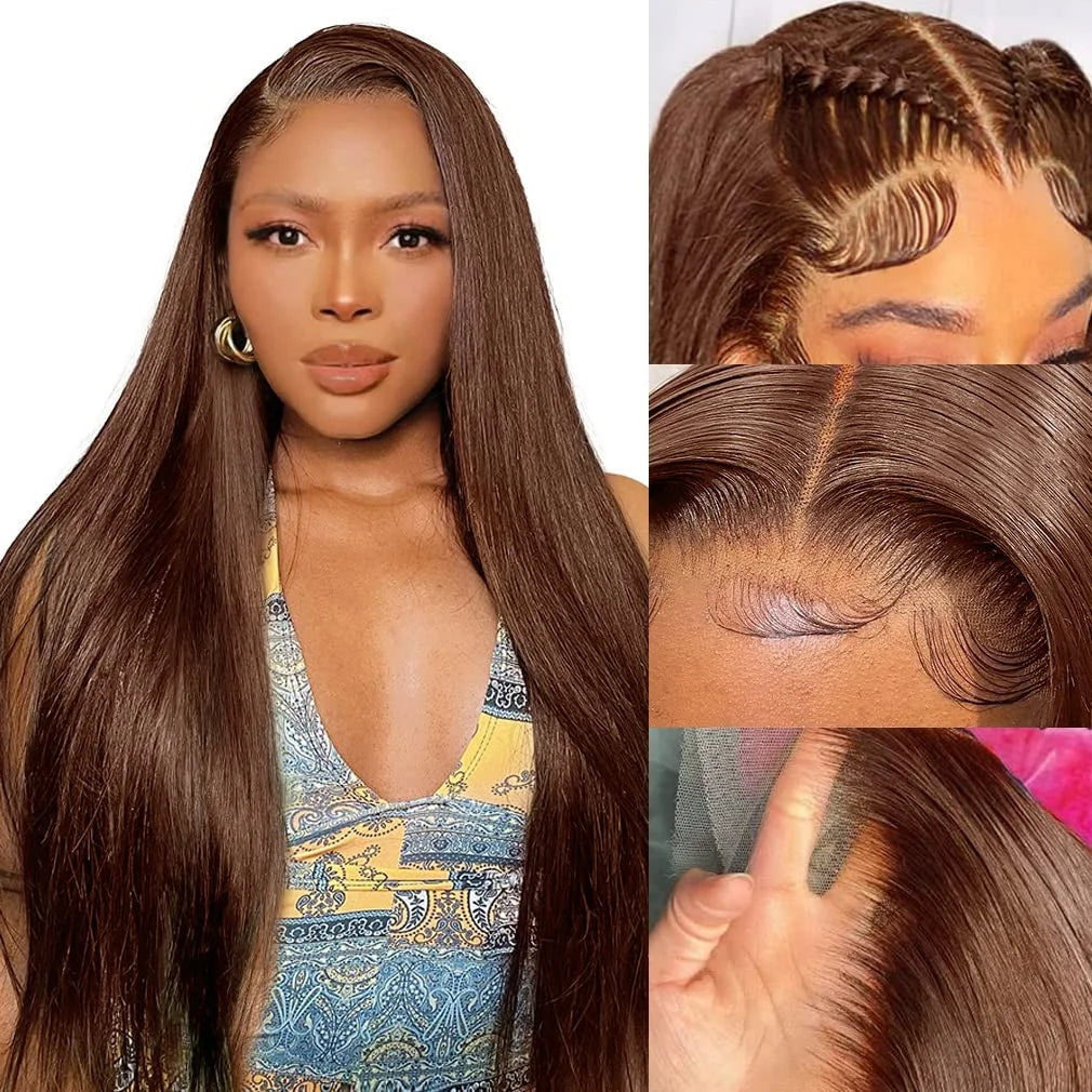 Lace Frontal Wigs Chocolate Brown