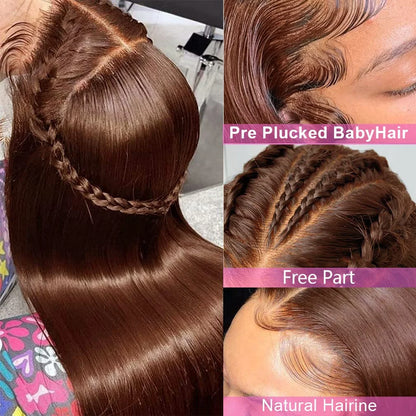 Lace Frontal Wigs Chocolate Brown