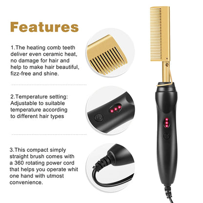 Electric Hot Heating Comb Hair