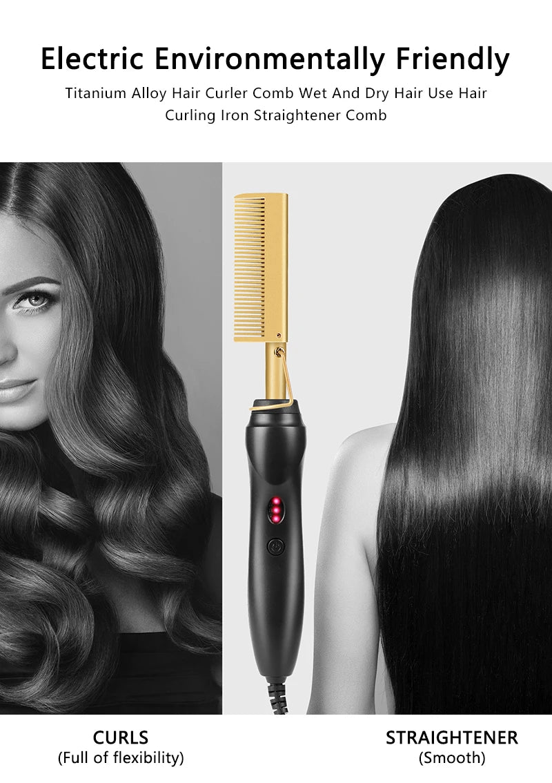 Electric Hot Heating Comb Hair