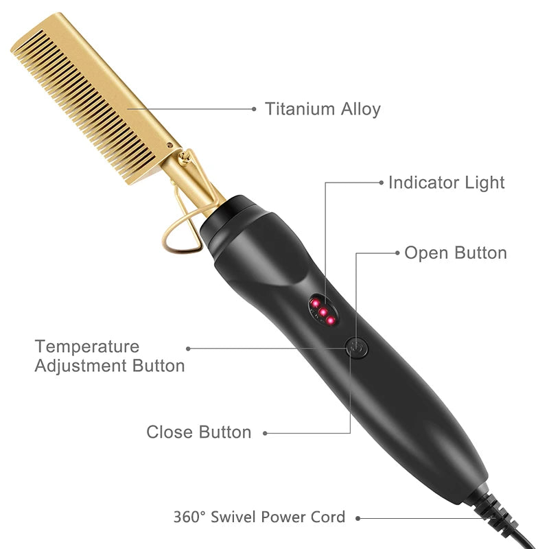 Electric Hot Heating Comb Hair