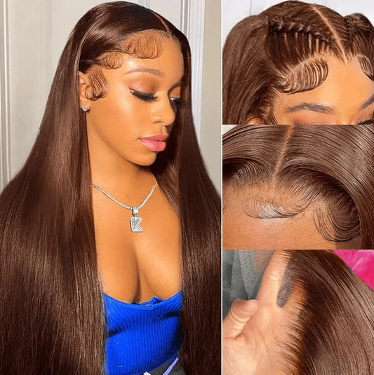 Lace Frontal Wigs Chocolate Brown