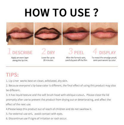 Waterproof Lip Liner Peel