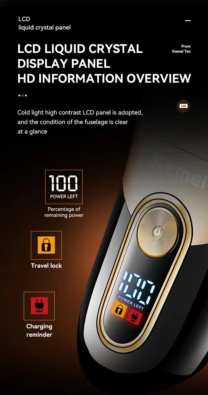Kemei Professional Electric Hair Clipper Kit