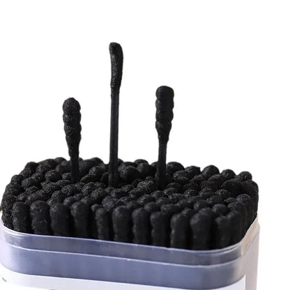 Black Cotton Swabs