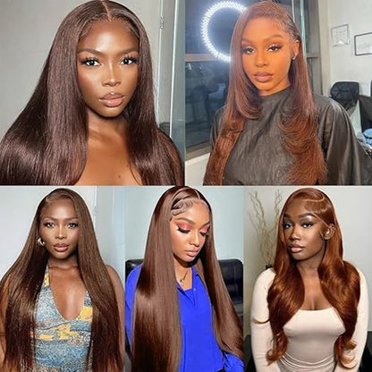 Lace Frontal Wigs Chocolate Brown