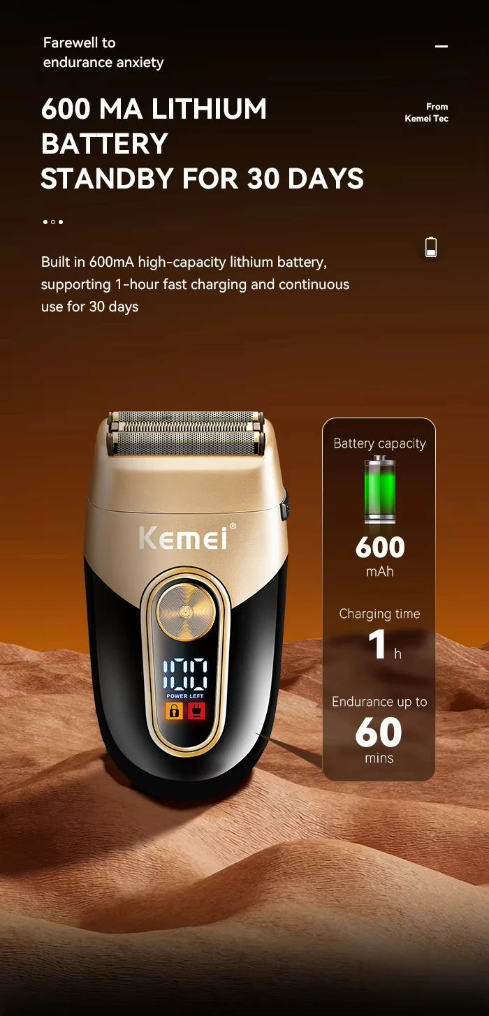 Kemei Professional Electric Hair Clipper Kit