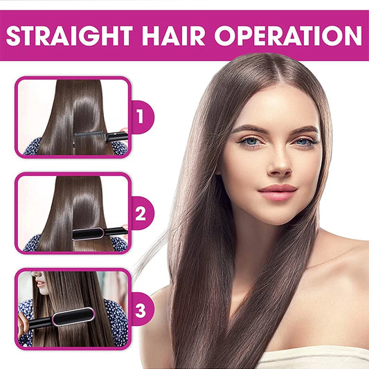 Multifunctional Hair Straightener Curler Brush
