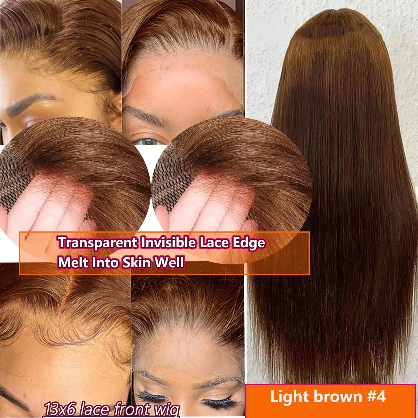 Lace Frontal Wigs Chocolate Brown