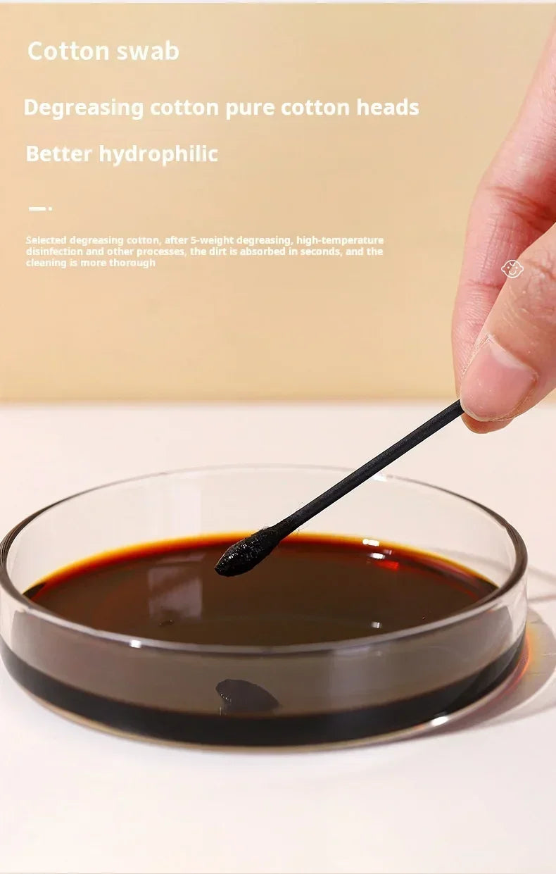 Black Cotton Swabs