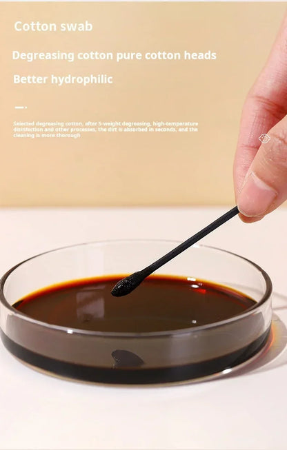 Black Cotton Swabs