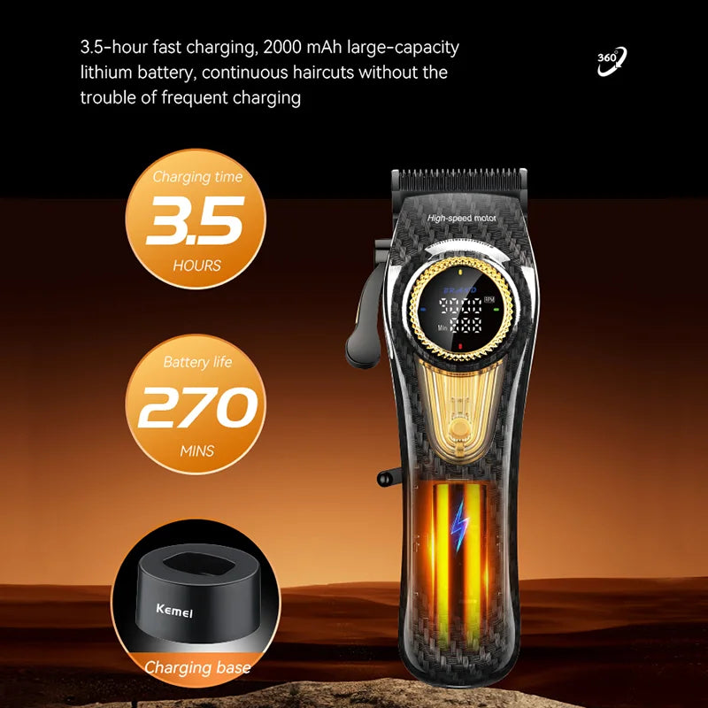 Kemei Professional Electric Hair Clipper Kit