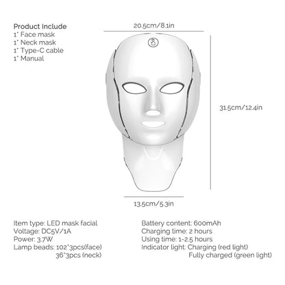 Face Neck and Mask LED Photon