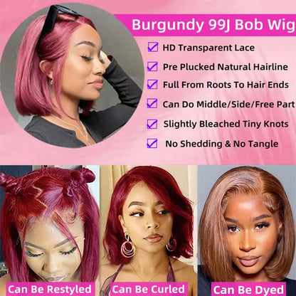 Bob Wig Human Hair 13×4 Lace Front