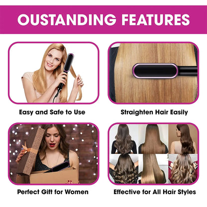 Multifunctional Hair Straightener Curler Brush