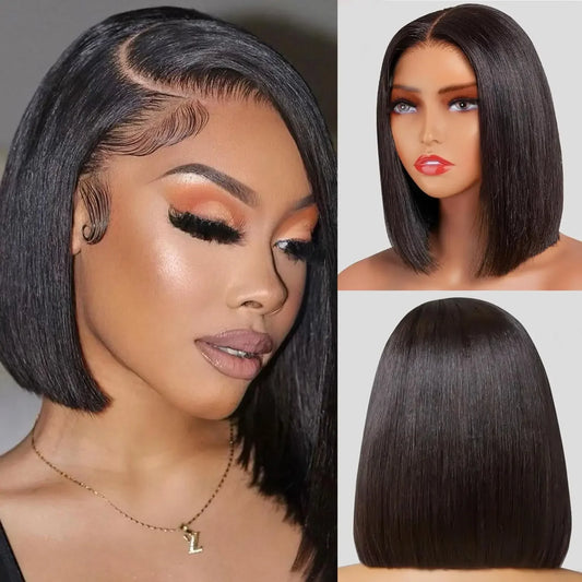 Human Hair Wigs Bob Lace Front