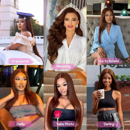 Lace Frontal Wigs Chocolate Brown