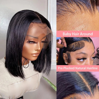 Human Hair Wigs Bob Lace Front