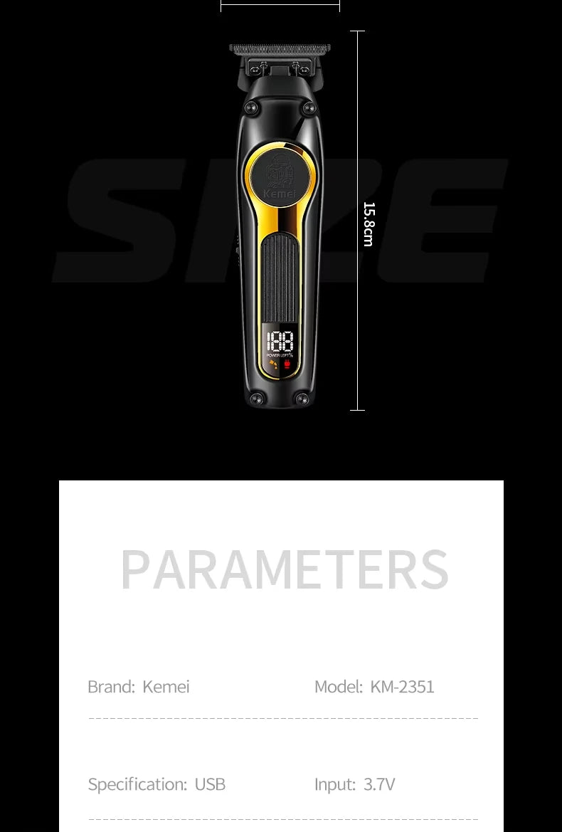 Kemei Professional Electric Hair Clipper Kit