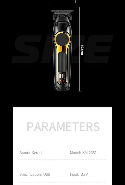 Kemei Professional Electric Hair Clipper Kit