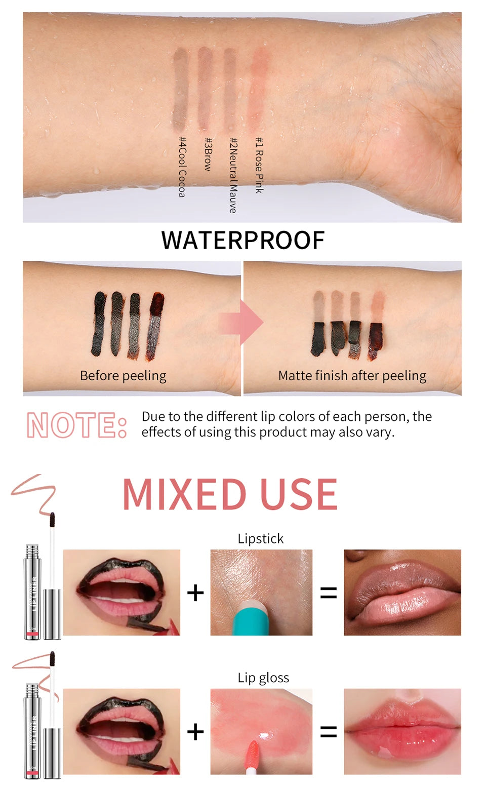 Waterproof Lip Liner Peel
